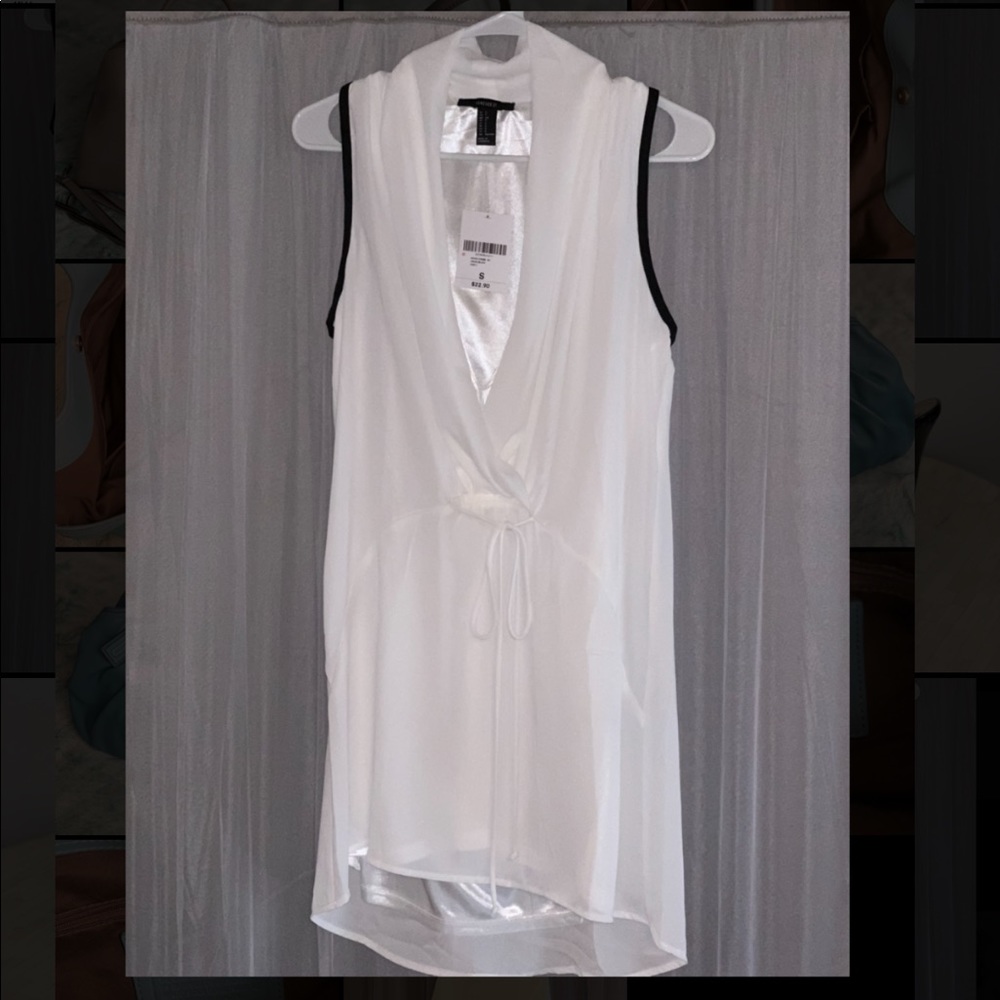White Sleeveless Mini Dress